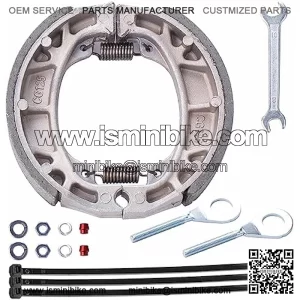 Brake PAD Shoe and 15mm Chain Adjuster Tensioner for 6.5 Hp 196cc MB165 MB200 BT200X CT200U Motorsports Mini Bike CRF70 TaoTao GY6 49cc 50cc Scooter Moped ATV