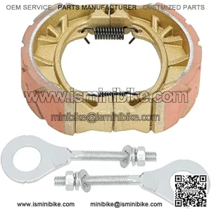 Upgrade CG125 105mm Drum Brake Shoe Pad Chain Tensioners Adjuster Kit for 212cc 196cc 6.5hp CT200U Trail 200 BT200X CT200U-EX CRF70 Baja Warrior MB165 Massimo MB200 Mini Bike Parts Motorsports