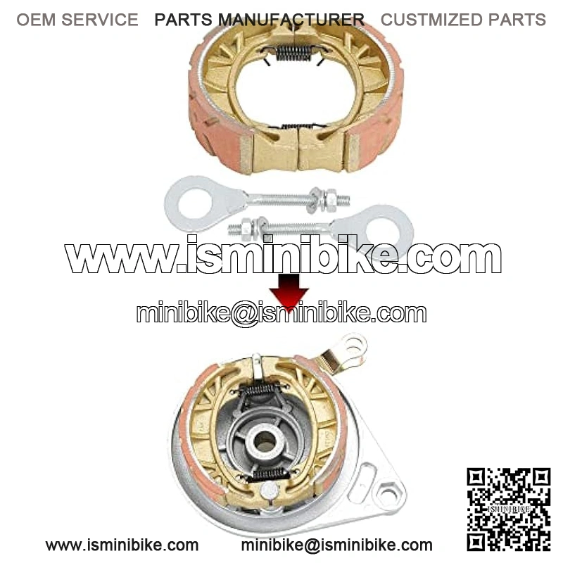 Upgrade CG125 105mm Drum Brake Shoe Pad Chain Tensioners Adjuster Kit for 212cc 196cc 6.5hp CT200U Trail 200 BT200X CT200U-EX CRF70 Baja Warrior MB165 Massimo MB200 Mini Bike Parts Motorsports - Image 2