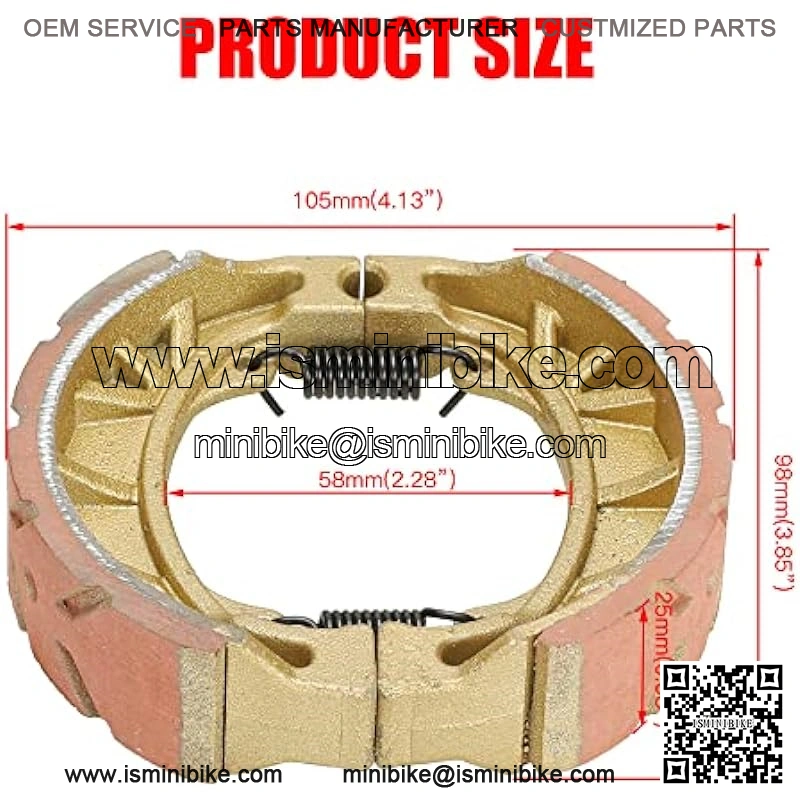 Upgrade CG125 105mm Drum Brake Shoe Pad Chain Tensioners Adjuster Kit for 212cc 196cc 6.5hp CT200U Trail 200 BT200X CT200U-EX CRF70 Baja Warrior MB165 Massimo MB200 Mini Bike Parts Motorsports - Image 4