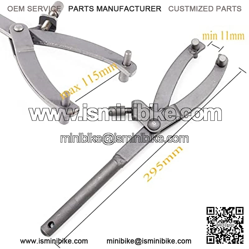 3Pcs Spanner Wrench Magneto Fly Wheel Clutch Hub Adjustable Tool + 24mm & 27mm and 20mm & 24mm Clutch Lock Nut Spanner Repair Tools for Motorcycle ATV Scooter Dirt Bike Go Kart - Image 3