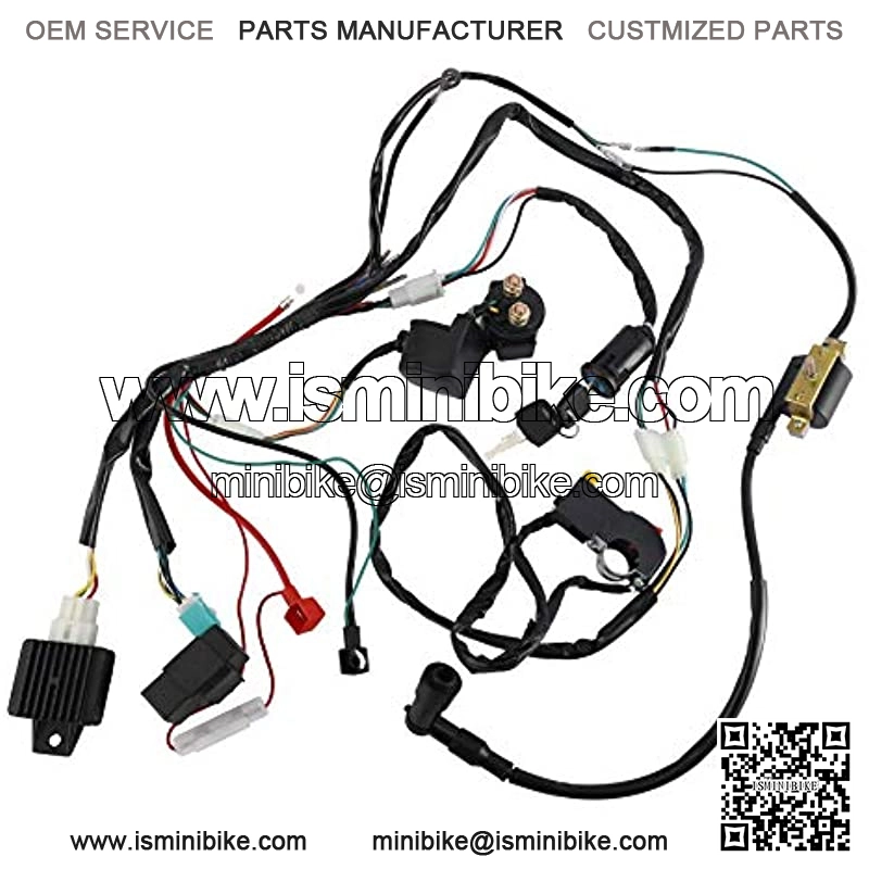 Electric Start Engine Wiring Harness, CDI Ignition Coil Wiring Harness Kit, CDI Wire Assembly fit for 4 Stroke ATV KLX 50cc 110cc 125cc Quad Bike Buggy Go Kart - Image 2