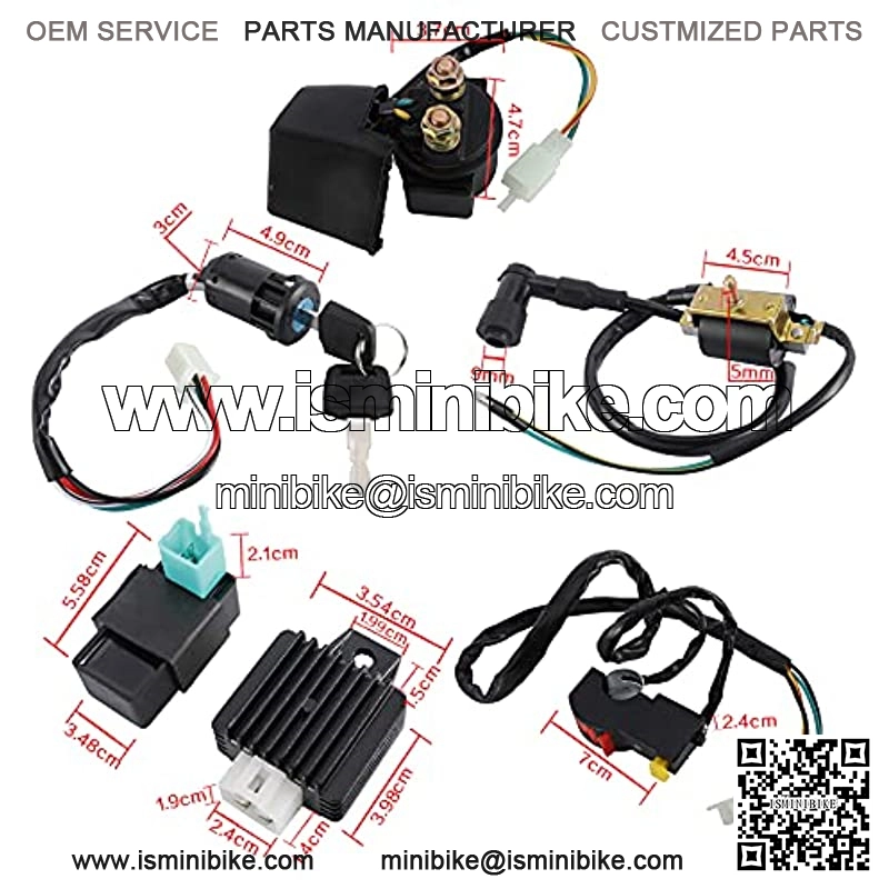 Electric Start Engine Wiring Harness, CDI Ignition Coil Wiring Harness Kit, CDI Wire Assembly fit for 4 Stroke ATV KLX 50cc 110cc 125cc Quad Bike Buggy Go Kart - Image 4