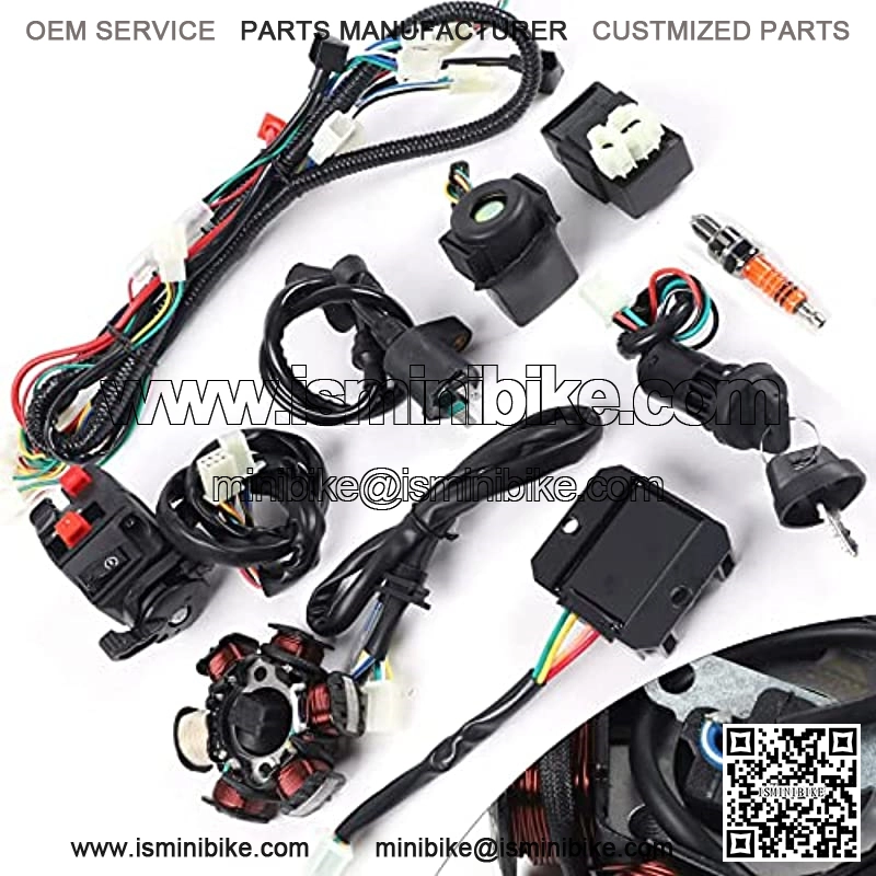 GY6 125CC 150CC Wiring Harness Set CDI for Coolster Go Kart ATV QUAD 6 Pole USA STOCK - Image 3