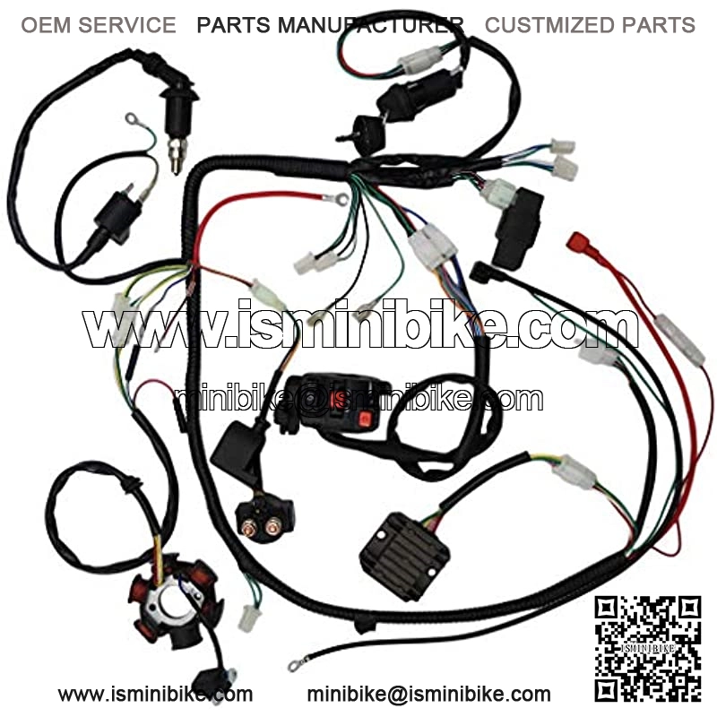 AUTOMOTIVE Complete Wiring Harness kit Electrics Wire Loom Assembly with Full Copper Wire For GY6 4-Stroke Four wheelers Engine Type 125cc 150cc Pit Bike Scooter ATV - Image 2