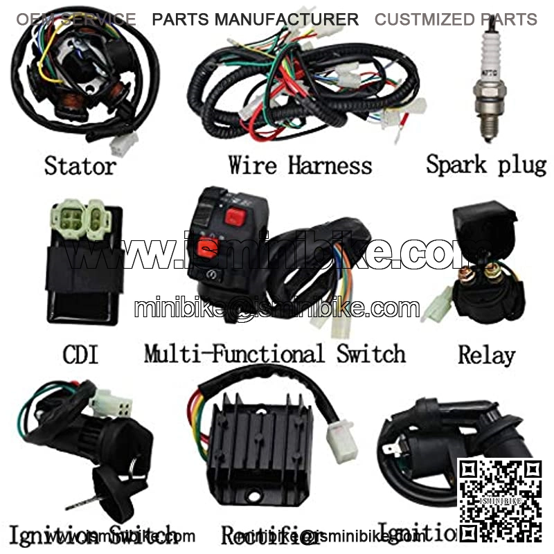 AUTOMOTIVE Complete Wiring Harness kit Electrics Wire Loom Assembly with Full Copper Wire For GY6 4-Stroke Four wheelers Engine Type 125cc 150cc Pit Bike Scooter ATV - Image 3