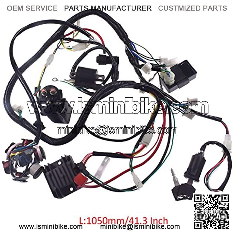 sthus 150CC GY6 Wiring Harness Wire Loom Stator CDI Switch Electrics Assembly for 4-Stroke Engine 150CC 125CC Go Kart ATV Scooter Buggy - Image 4