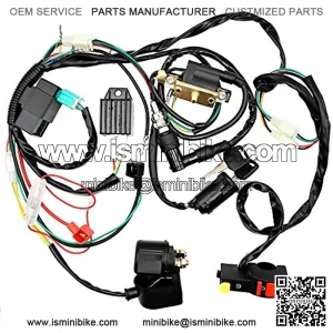 Royitay Complete Electrics Start Engine CDI Ignition Coil Wiring Loom Harness Spark Plug Kits For 50cc 110cc 125cc ATV Buggy Quad Dirt Bike