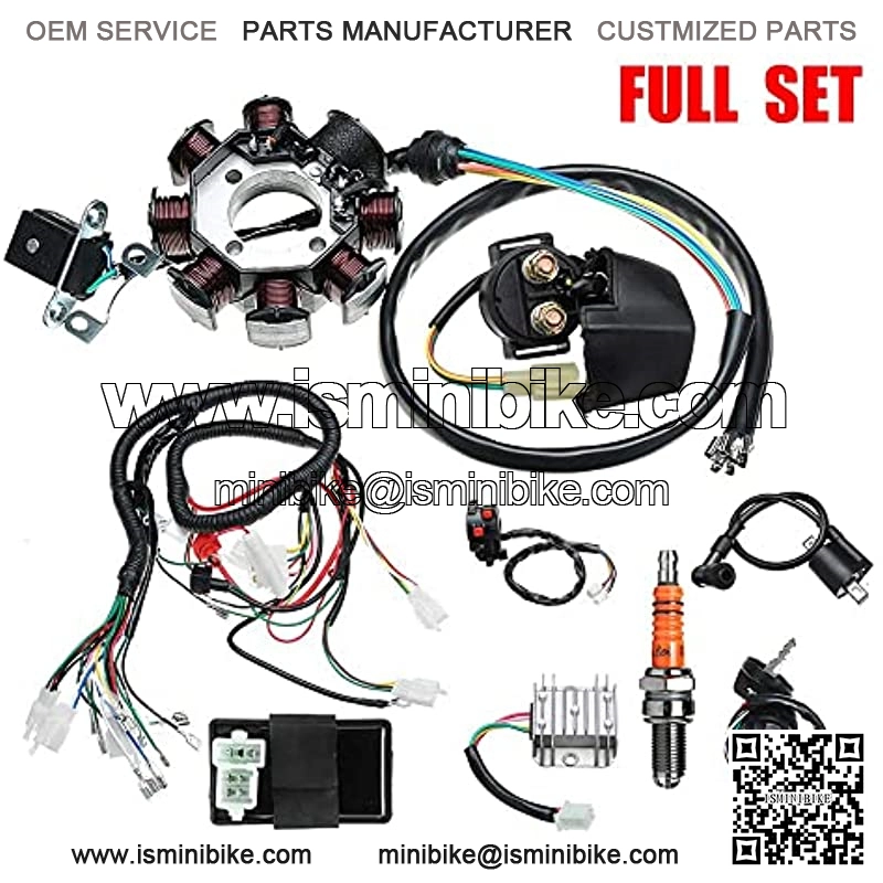 1Electric Wiring Harness Wire Loom CDI Stator Kit Set for ATV Quad 150/200/250CC - Image 2