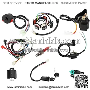 Quad Wire Harness,PVC Material CDI Wiring Harness Replacement for 50cc 70cc 90cc 110cc 125cc ATV Quad Dirt Bike Go Kart Parts