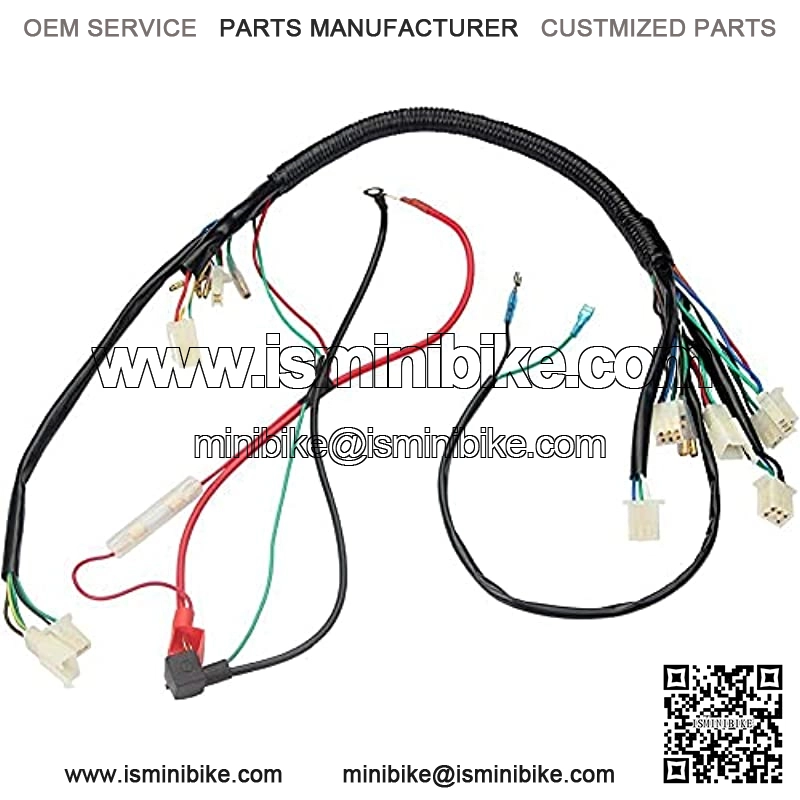 Electric Wiring Harness Kit Stator Wire for 50cc 70cc 90cc 110cc 125cc Pit Quad Dirt Bike ATV, black, Medium