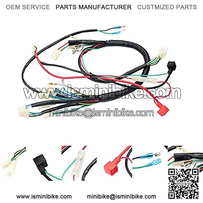 Electric Wiring Harness Kit Stator Wire for 50cc 70cc 90cc 110cc 125cc Pit Quad Dirt Bike ATV, black, Medium - Image 2