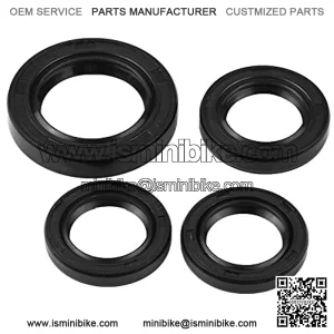 Qiilu 4 Pcs Oil Seal Replacement GY6 Oil Seal Engine Crankshaft Seal Gear Crank Case Oil Seal for Most GY6 125cc 150cc 152 QMI 157QMJ