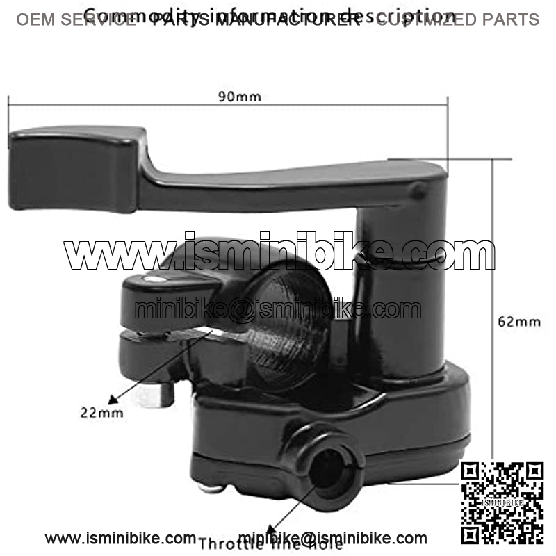 7/8'' 22mm Thumb Throttle Cable Accelerator Control Handle Assembly Replacement for 50cc - 250cc TaoTao ATV Quad Go Kart Pit Bike - Image 3