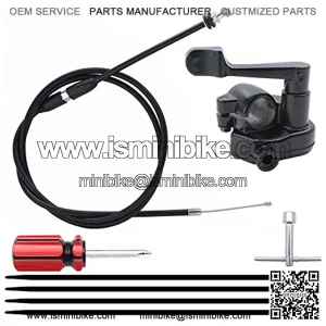 7/8'' 22mm Thumb Throttle Cable Accelerator Handle Assembly for 50cc 70cc 90cc 110cc 125cc 250cc TaoTao ATV Quad Go Kart (46.5 inches)