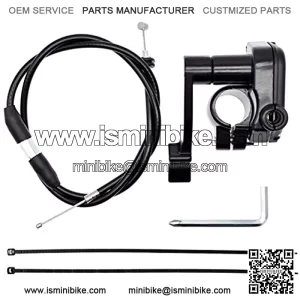 7/8inch 22mm Thumb Throttle Cable Accelerator Handle Assembly for 50cc 70cc 90cc 110cc 125cc 250cc ATV Quad Go Kart TaoTao (Throttle Cable 31"(80cm))