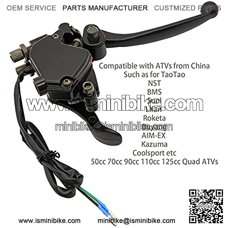7/8"22mm Thumb Throttle with Dual Brake Lever Assembly,Compatible with for 50cc 90cc 150cc 250cc ATV Quad Roketa Taotao Sunl Kazuma - Image 2