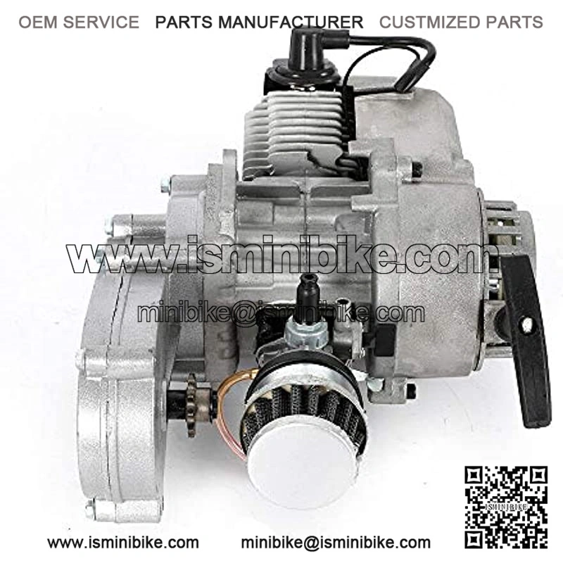 49CC 2 Stroke Engine Motor 2 Stroke Engine Motor Air Filter with Gear Box for 49cc Mini Pocket Bike Gas G-Scooter ATV Quad Bicycle Dirt Pit Bikes - Image 2