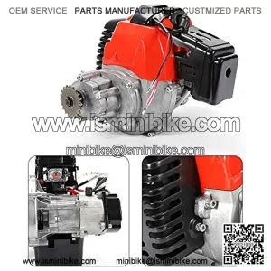 2 Stroke Racing Engine Motor Pocket/Quad/Mini Dirt Bike Single Cylinder Pull Start ATV Engine Dirt Bike Pocket Bike Motor 49cc