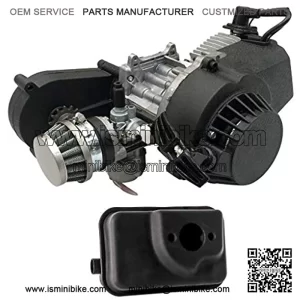 49cc 2-Stroke Engine Motor & Exhaust Muffler Pipe for Mini Pocket Bike Gas G-Scooter ATV Quad Dirt Pit Bikes