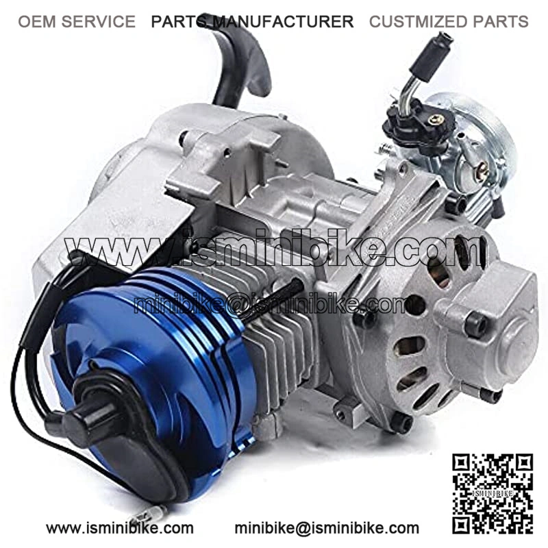 49CC Racing Engine Set 2 Stroke 1.8kw 11000rmp High Performance Single Cylinder Motor with 6 Teeth 25h Sprocket Complete Racing Engine Kit for Pocket bike Mini Dirt Bike Quad ATV