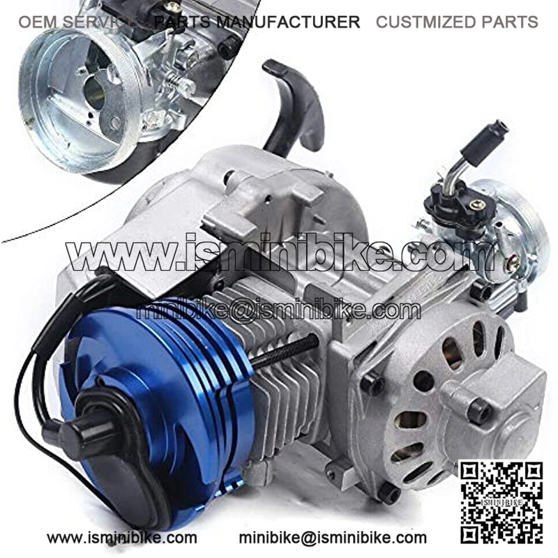 49CC Racing Engine Set 2 Stroke 1.8kw 11000rmp High Performance Single Cylinder Motor with 6 Teeth 25h Sprocket Complete Racing Engine Kit for Pocket bike Mini Dirt Bike Quad ATV - Image 3