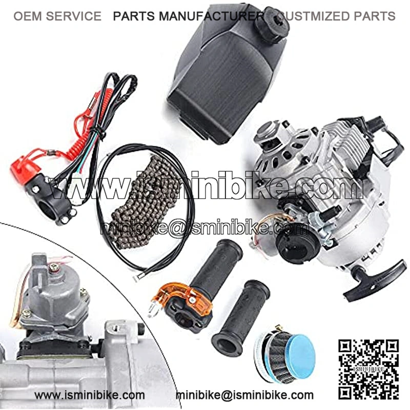 49CC 2-Stroke Mini Pull Start Engine Starter Motor for Pocket Bike Mini Dirt Bike Mini ATV Scooter, Engine Motor Replacement Kits (US Stock) - Image 2