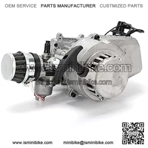 49cc 2-Stroke Single-Cylinder High-Performance Aluminum Pull-Start Engine, for Pocket Bike Mini Dirt Bike ATV or Scooter