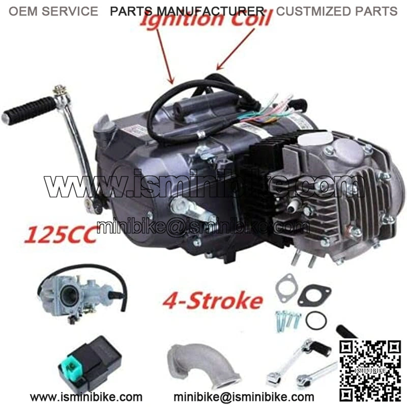 125cc 4 Stroke Engine Motor, For Honda Crf50 Crf70 Xr50 Xr70 Z50r Ct70 Mini Trail Motor Engine Carb Complete Kit 125cc Engine Small Engine Motor Motorcycle Dirt Pit Bike - Image 2
