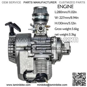 Complete 47cc 49cc Engine Motor For 2 Stroke ATV Mini Quad Go Kart Pit Dirt Bike