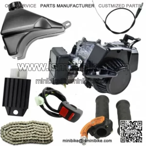 49cc 2 Stroke Engine+Tank+chain+Throttle grips cable ATV Mini Pockect Bike Quad