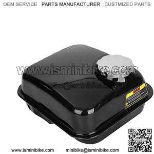 Motorcycle Side Port Fuel Tank Gas Tank with Stainless Cap for Predator 212cc Coleman 196cc CT200U Trail BT200X KT196 Baja Warrior Heat MB165 MB200 GX200 GX160 Mini Bike Go Kart Small Engine