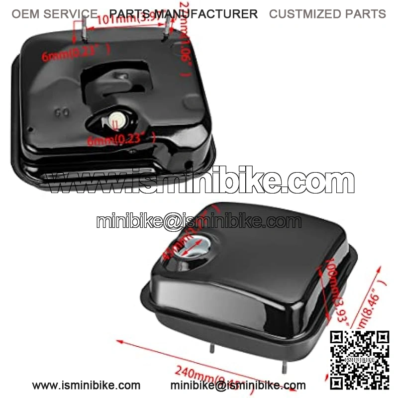 Gas Fuel Tank for Predator 212cc 224cc 196cc 200cc Coleman CT200U BT200x KT196 Baja Warrior Massimo MB200 Mini Bike GX160 GX200 Engine Hammerhead 80t Go Kart Parts 0.81 gallons - Image 2