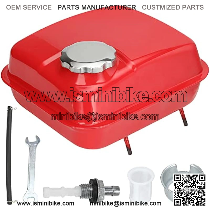 Gas Fuel Tank for Hemi Predator 212cc 196cc 5.5hp 6.5hp Coleman CT200U CT200U-EX BT200X RB200 KT196 Massimo Baja Warrior MB200 GX160 GX200 Mini Bike Go Kart Clone Ghost Engine Parts Red