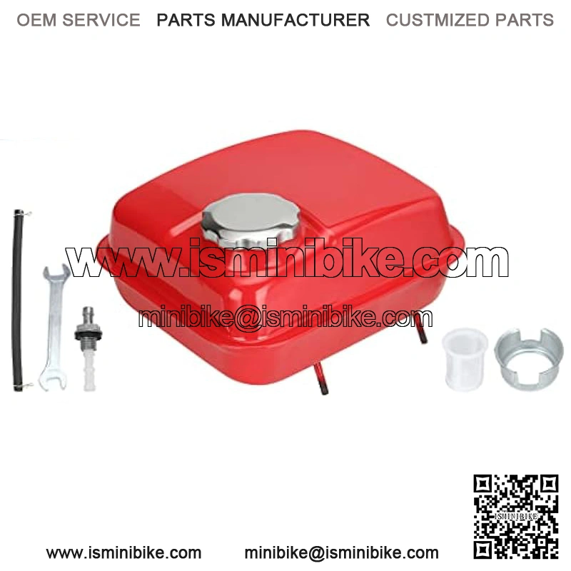 Gas Fuel Tank for Hemi Predator 212cc 196cc 5.5hp 6.5hp Coleman CT200U CT200U-EX BT200X RB200 KT196 Massimo Baja Warrior MB200 GX160 GX200 Mini Bike Go Kart Clone Ghost Engine Parts Red - Image 2