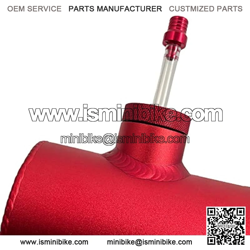 Red Gas Tank Aluminum Cylinder 10" For Coleman Powersports CT200U BT200X CT200u-ex,For Predator 212cc 196cc/6.5HP Go Kart and Gas Mini Bike - Image 3