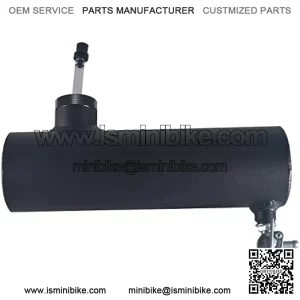 Black Gas Tank Aluminum Cylinder 10" For Coleman Powersports CT200U BT200X CT200u-ex,For Predator 212cc 196cc/6.5HP Go Kart and Gas Mini Bike