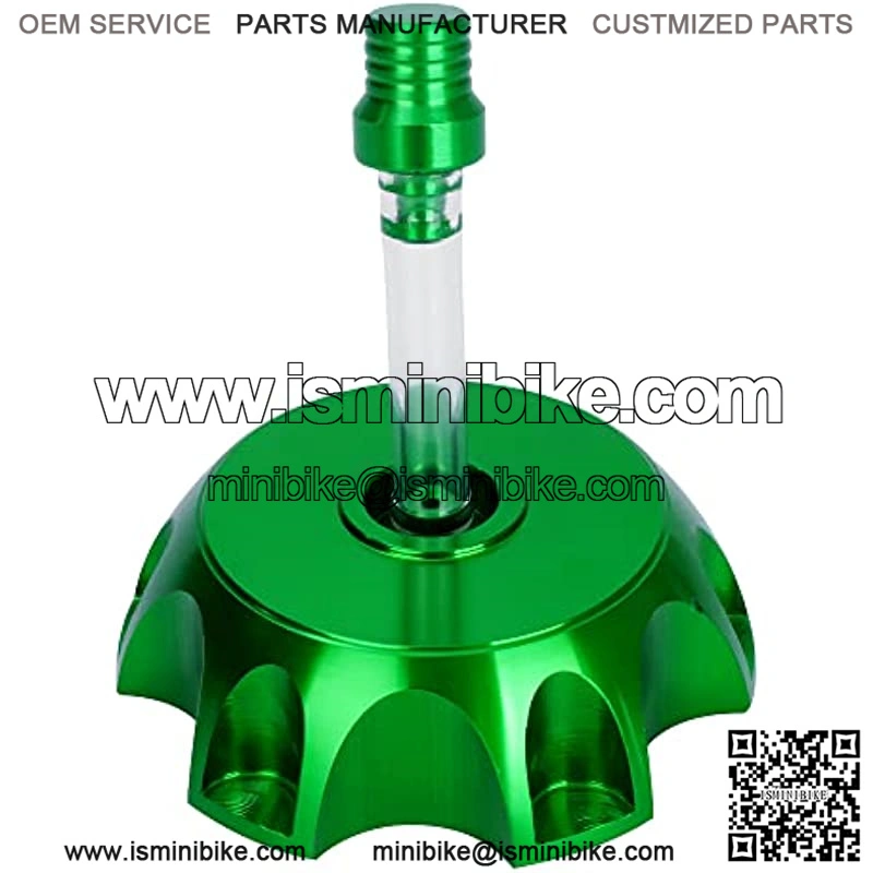 CNC Aluminum Alloy Gas Fuel Tank Cap, Mini Bike Gas Tank Cap with Vent Tube for 50cc 70cc 90cc 110cc Taotao RFZ SSR Coolster Moto 125cc 140cc 150cc 160cc ATV Pit Dirt Bike Motorcycle-Green