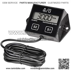 Maintenance Hour Meter Engine RPM Gauge Replaceable Battery for Lawn Tractor Generator Chainsaw