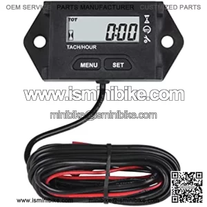 Self-Powered Tach/Hour Meter,Maintenance Reminder,RPM Alert for Lawn Tractor Generator Mini Bike Chainsaw ATV Outboard Motor Snowmobile.