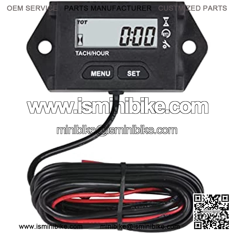Self-Powered Tach/Hour Meter,Maintenance Reminder,RPM Alert for Lawn Tractor Generator Mini Bike Chainsaw ATV Outboard Motor Snowmobile.