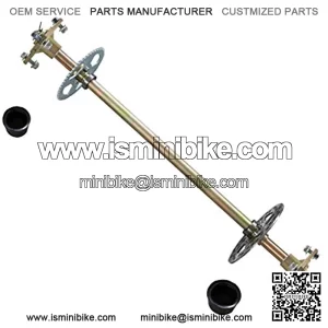 Rear Axle Shaft Kit with T8F Sprocket Brake Disc Pillow Block Assembly for Go Kart Quad Trike Drift Bikes