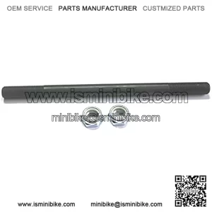 Mini Bike Axle 5/8 x 10" and 2" Thread Length With 2 Lock Nuts.