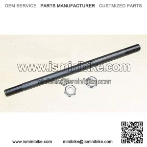 Mini Bike Go Kart Threaded Axle Jackshaft 12'' x 5/8'' With Keyway + Lock Nuts.
