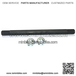 Mini Bike Axle 5/8 x 8.75" With 1" Thread Length + 2 Lock Nuts.