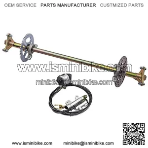 Rear Axle Shaft Kit with Brake Master Cylinder Caliper DRotor Assembly for Go Kart Quad Trike Drift Bikes
