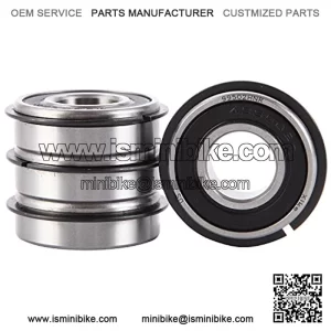 4 Pack 99502HNR Wheel Hub Ball Bearing ID 5/8" x OD 1-3/8" x Width 7/16" Double Seal and Snap Ring, Replacement for Go Kart, Mini Bikes and Lawn Mowe Etc, Stable Performance and Cost-Effective.