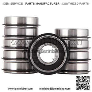 10 Pack 99502HNR Bearing ID 5/8" x OD 1-3/8" x Width 7/16", Replacement for Go Kart, Mini Bikes and Lawn Mowe Wheel Hub Etc, Double Seal, Snap Ring and Pre-Lubricated.