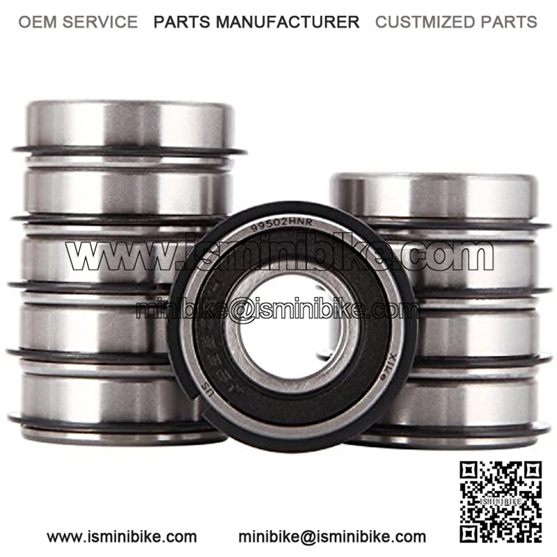 10 Pack 99502HNR Bearing ID 5/8" x OD 1-3/8" x Width 7/16", Replacement for Go Kart, Mini Bikes and Lawn Mowe Wheel Hub Etc, Double Seal, Snap Ring and Pre-Lubricated.
