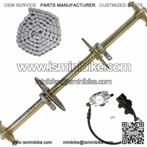 mini drift cart 40mm rear 1040mm length axle bearing assembly